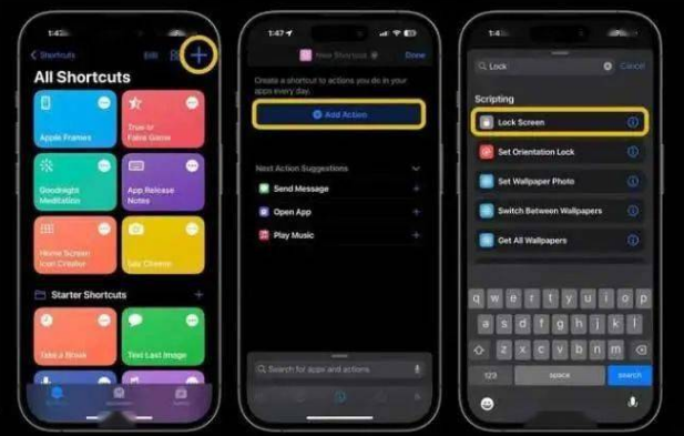 博野苹果14锁屏维修店分享iPhone14升级iOS16.4后如何创建锁屏快捷方式 