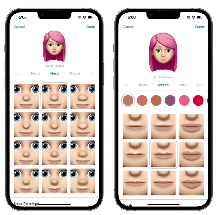 博野苹果手机维修分享​iOS 16中的拟我表情有了哪些变化和升级 